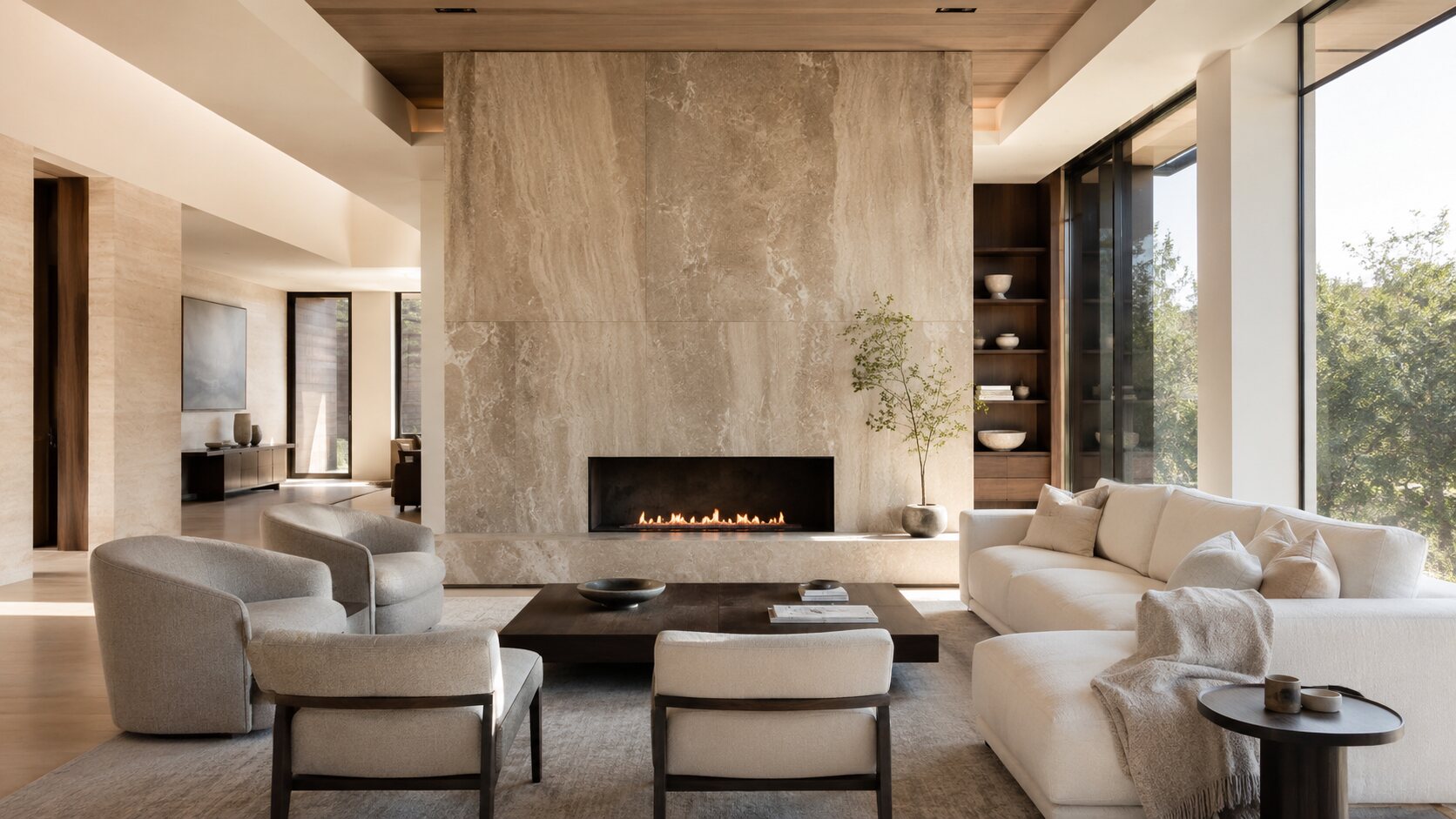 Stone materials and architectural finishes